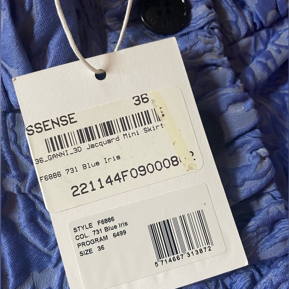 Ganni Asymmetrical Jacquard Mini Skirt NWOT - Picture 5 of 5